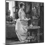 Music at Home - a Lady Plays the Piano-null-Mounted Art Print