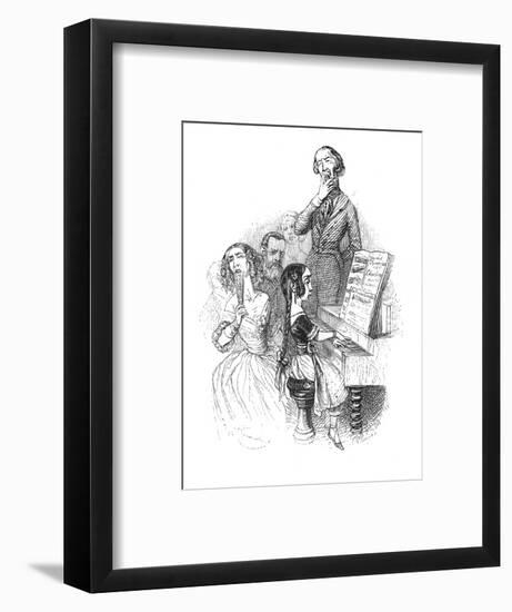 Music at Home - Boring Recital by Child-null-Framed Art Print