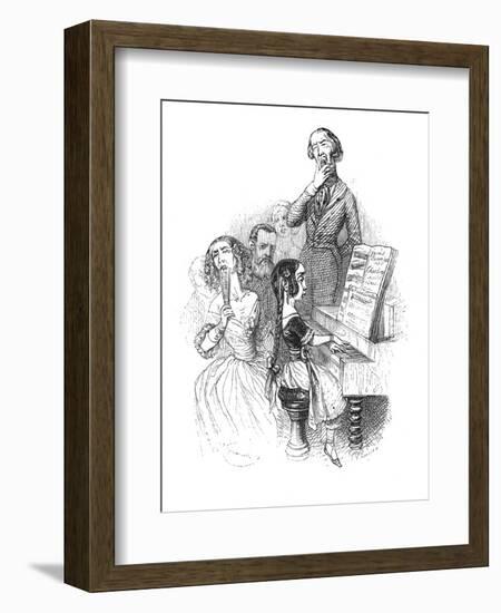 Music at Home - Boring Recital by Child-null-Framed Art Print