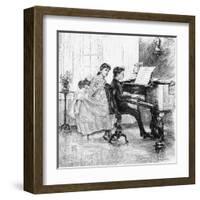 Music at Home - Children at the Piano, 1888-Alice Barber-Framed Art Print