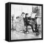 Music at Home - Children at the Piano, 1888-Alice Barber-Framed Stretched Canvas