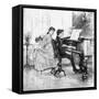 Music at Home - Children at the Piano, 1888-Alice Barber-Framed Stretched Canvas