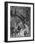 Music at Home - Domestic Scene, 1880s-Charles Baude-Framed Art Print