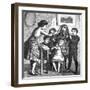 Music at Home - Ensemble of Children Conducted, C.1870-null-Framed Art Print