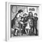 Music at Home - Ensemble of Children Conducted, C.1870-null-Framed Art Print