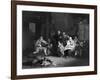 Music at Home - the Blind Fiddler-W. French-Framed Art Print