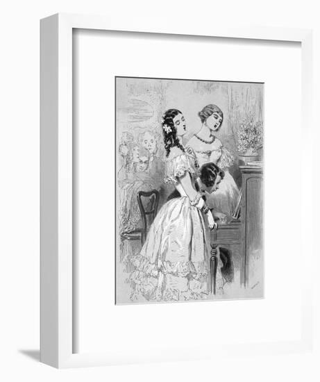 Music at Home - Trio at the Piano, 1849-H. Vizetelly-Framed Art Print
