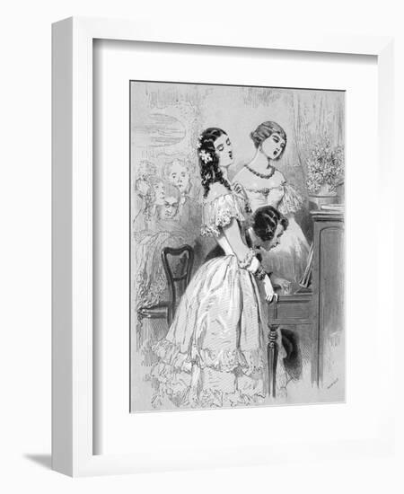 Music at Home - Trio at the Piano, 1849-H. Vizetelly-Framed Art Print