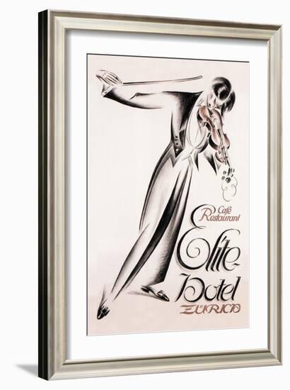 Music at the Elite Hotel Zurich-null-Framed Art Print