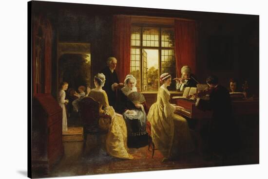 Music at the Parsonage-Frederick Daniel Hardy-Stretched Canvas