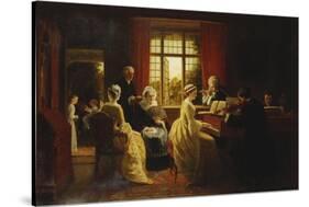 Music at the Parsonage-Frederick Daniel Hardy-Stretched Canvas