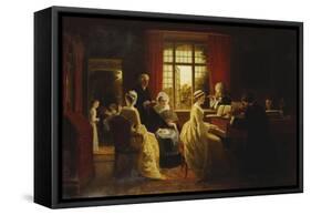 Music at the Parsonage-Frederick Daniel Hardy-Framed Stretched Canvas