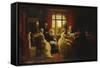 Music at the Parsonage-Frederick Daniel Hardy-Framed Stretched Canvas