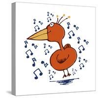 Music Bird-Carla Martell-Stretched Canvas