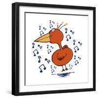 Music Bird-Carla Martell-Framed Giclee Print