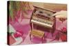 Music Box Shaped like Piano-Found Image Press-Stretched Canvas