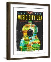 Music City USA-Print Mafia-Framed Serigraph