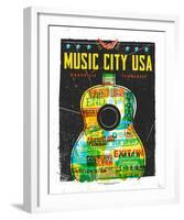 Music City USA-Print Mafia-Framed Serigraph