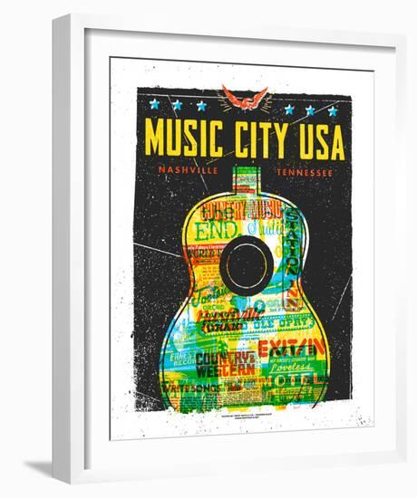 Music City USA-Print Mafia-Framed Serigraph