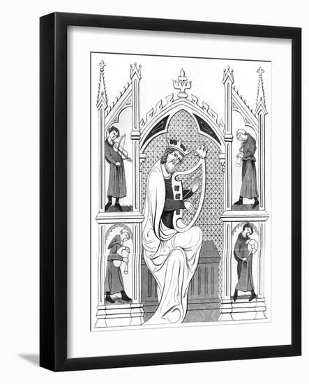 Music Concert, 13th Century-A Bisson-Framed Giclee Print