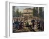 Music Concert of Regiment of Pontoniers in Strasbourg, 1865, by Louis Baer-null-Framed Giclee Print