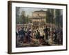 Music Concert of Regiment of Pontoniers in Strasbourg, 1865, by Louis Baer-null-Framed Giclee Print