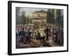 Music Concert of Regiment of Pontoniers in Strasbourg, 1865, by Louis Baer-null-Framed Giclee Print