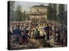 Music Concert of Regiment of Pontoniers in Strasbourg, 1865, by Louis Baer-null-Stretched Canvas