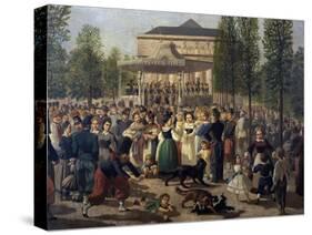 Music Concert of Regiment of Pontoniers in Strasbourg, 1865, by Louis Baer-null-Stretched Canvas
