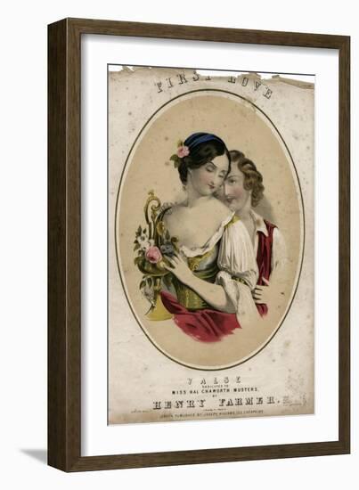 Music Cover, First Love, Valse by Henry Farmer-null-Framed Art Print