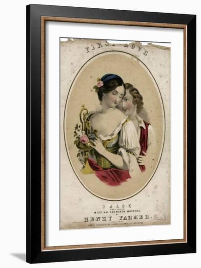 Music Cover, First Love, Valse by Henry Farmer-null-Framed Art Print