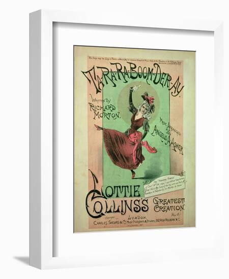 Music Cover for Ta-Ra-Ra-Boom-Der-Ay, Published by Charles Sheard and Co, 1891-null-Framed Giclee Print