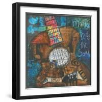 Music Feeds the Soul - Guitar-Jennifer McCully-Framed Giclee Print