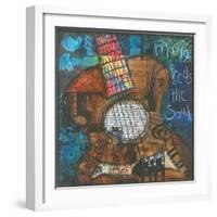 Music Feeds the Soul - Guitar-Jennifer McCully-Framed Giclee Print