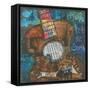 Music Feeds the Soul - Guitar-Jennifer McCully-Framed Stretched Canvas