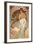 Music (from The Four Arts - Detail), 1898-Alphonse Mucha-Framed Art Print