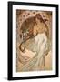 Music (from The Four Arts - Detail), 1898-Alphonse Mucha-Framed Art Print