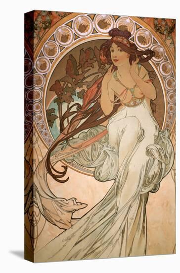 Music (from The Four Arts - Detail), 1898-Alphonse Mucha-Stretched Canvas