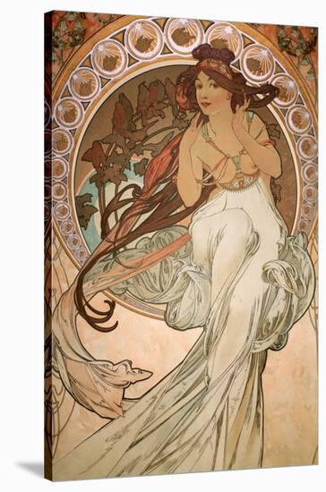 Music (from The Four Arts - Detail), 1898-Alphonse Mucha-Stretched Canvas