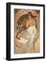 Music (from The Four Arts - Detail), 1898-Alphonse Mucha-Framed Art Print