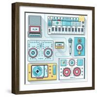 Music Gadgets & Instruments-karnoff-Framed Art Print