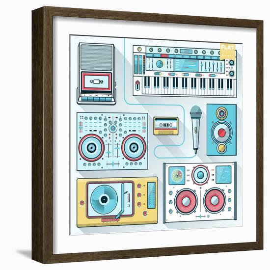 Music Gadgets & Instruments-karnoff-Framed Art Print