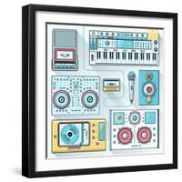 Music Gadgets & Instruments-karnoff-Framed Art Print