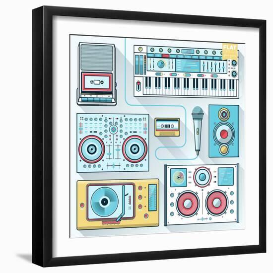 Music Gadgets & Instruments-karnoff-Framed Art Print