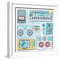 Music Gadgets & Instruments-karnoff-Framed Art Print