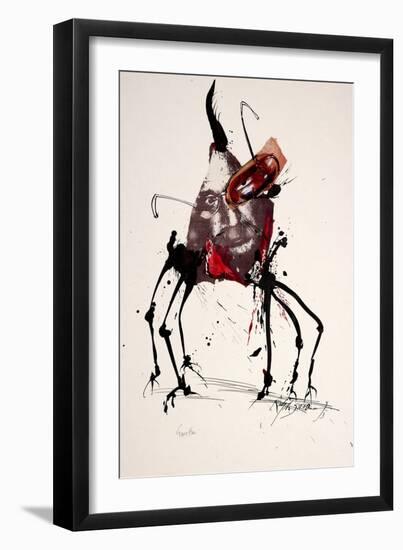 Music, Garetta, 1993 (drawing)-Ralph Steadman-Framed Giclee Print