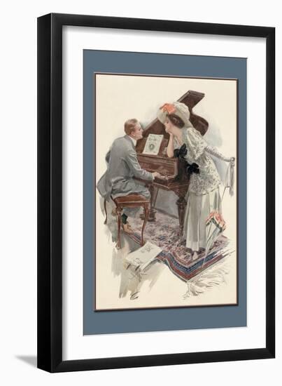 Music Hath Charms-Harrison Fisher-Framed Art Print