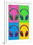 Music Headphones Pop Art-null-Framed Art Print