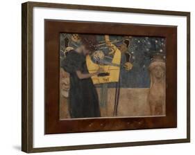 Music I, 1895 (Oil on Canvas)-Gustav Klimt-Framed Giclee Print