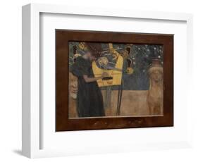 Music I, 1895 (Oil on Canvas)-Gustav Klimt-Framed Giclee Print